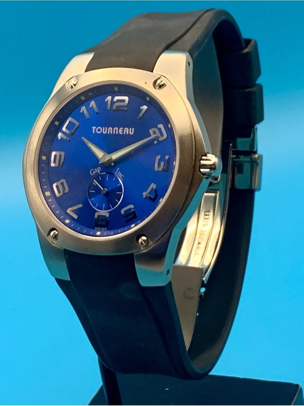 TOURNEAU Men’s Swiss Made Quartz Watch Designed For GAP Inc. Working New Battery